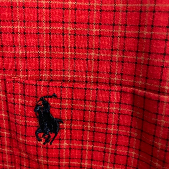 Polo Ralph Lauren Long sleeves collar polo shirt XXL red checkered - Picture 2 of 5